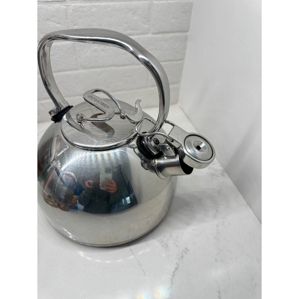 Circulon Style Whistling Tea Kettle 2.3-qt. Stainless Steel  Flip Up Spout - Picture 5 of 14